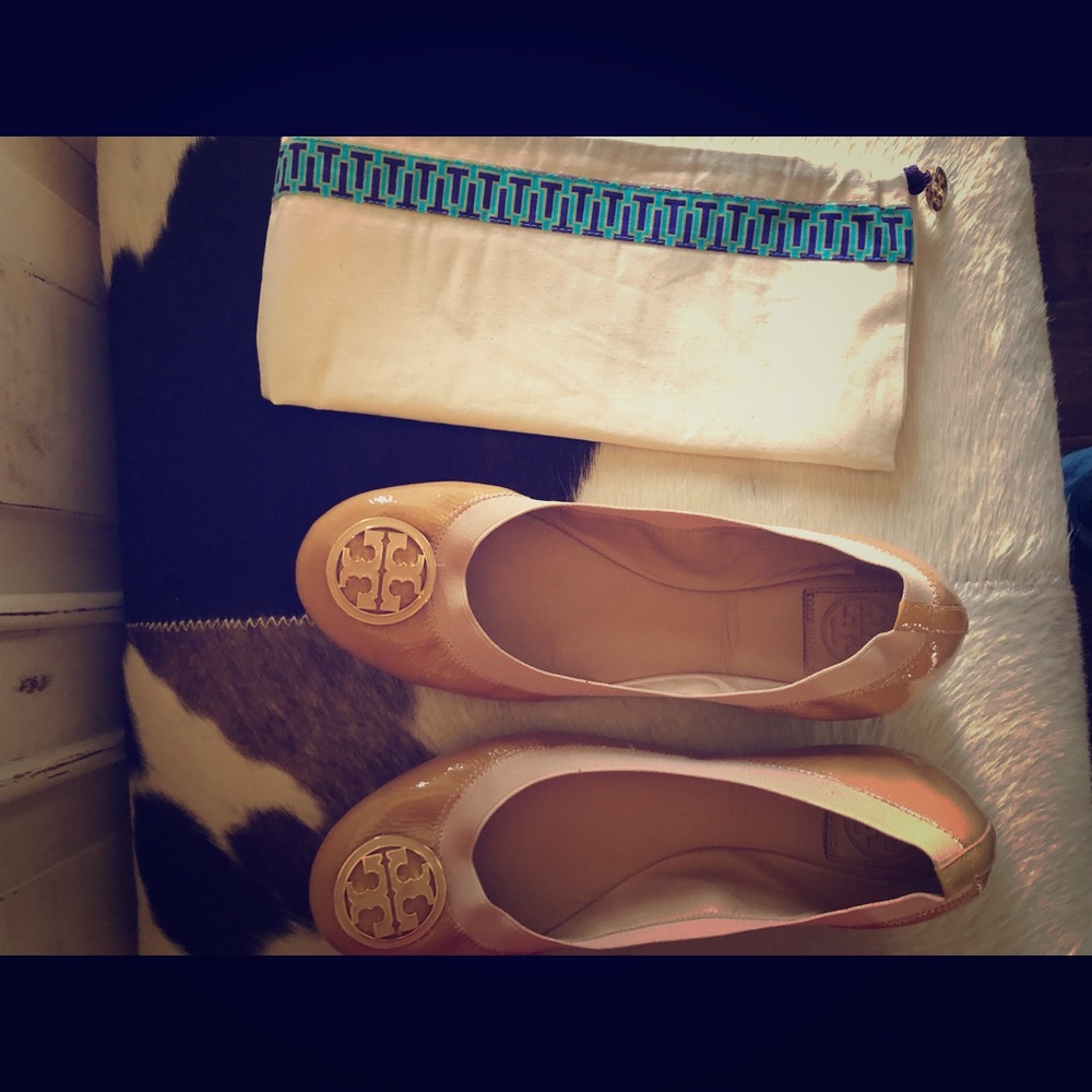 Tory Burch camellia pink Caroline flats